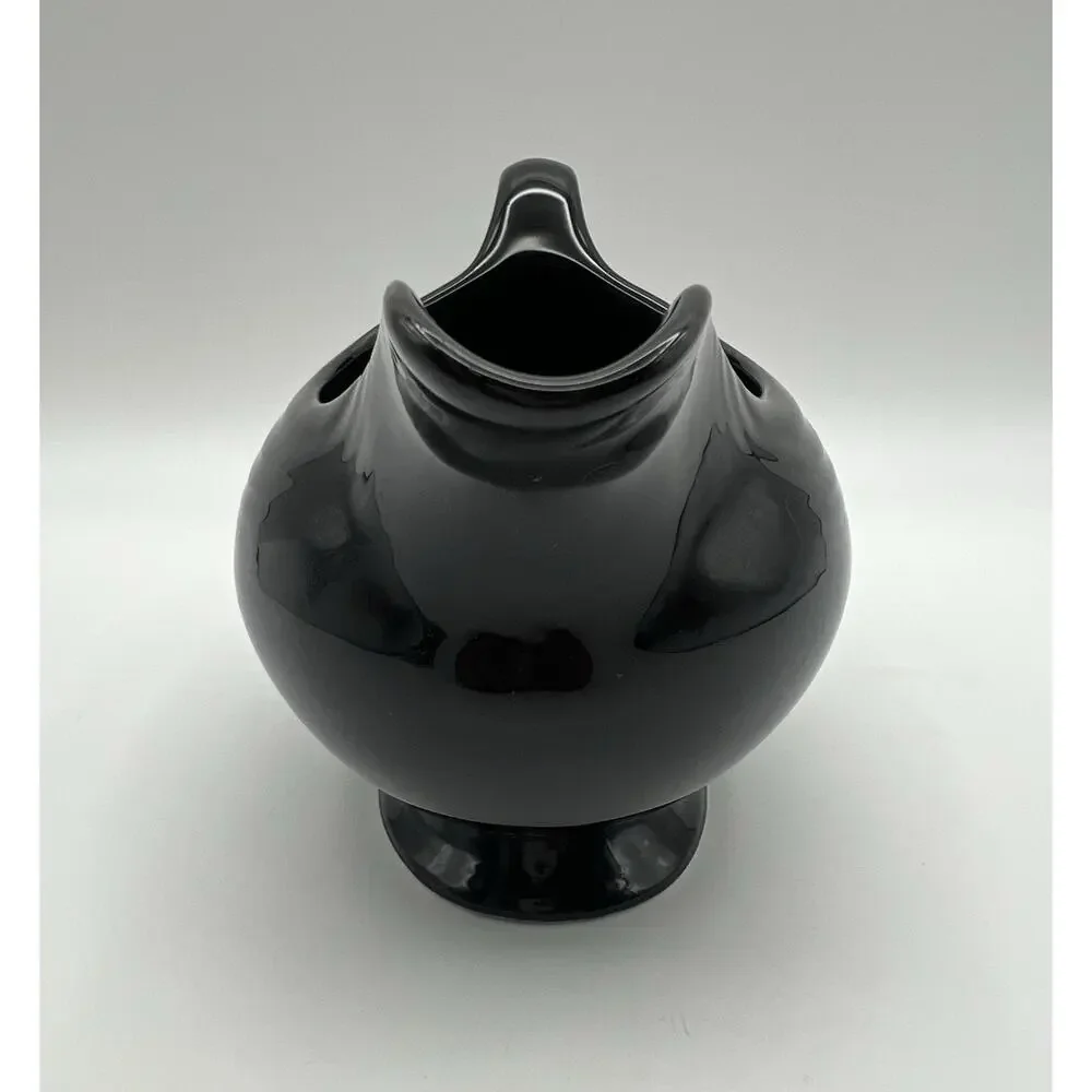 Homer Laughlin Fiesta BLACK Ceramic Open Sauce / Gravy Boat Retired